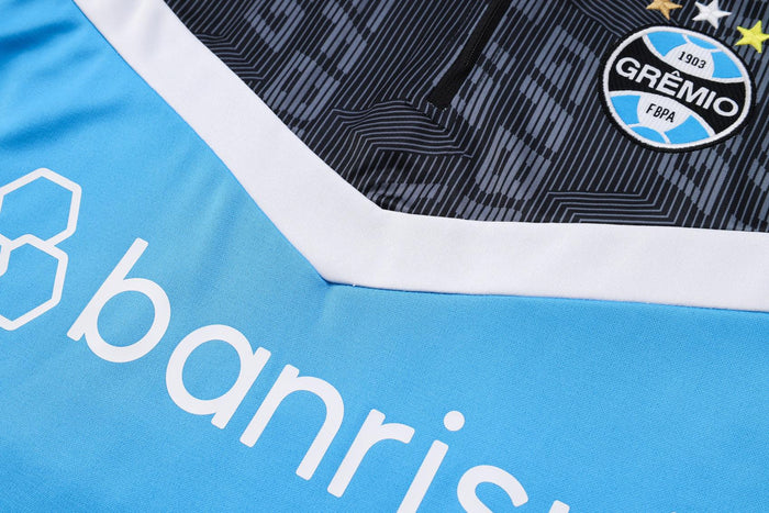 CONJUNTO TREINO GREMIO JAQUETA+CALÇA - AZUL/CINZA 2023/24