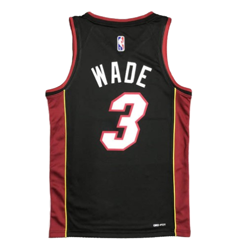 REGATA NBA MIAMI HEAT ICON EDIÇÃO 75 ANOS DWAYNE WADE PRETA