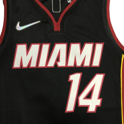 REGATA NBA MIAMI HEAT ICON EDIÇÃO 75 ANOS TYLER HERRO PRETA