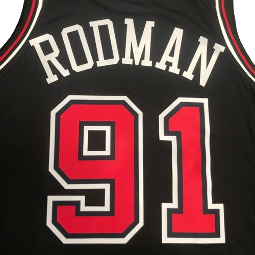REGATA NBA CHICAGO BULLS DENNIS RODMAN PRETA