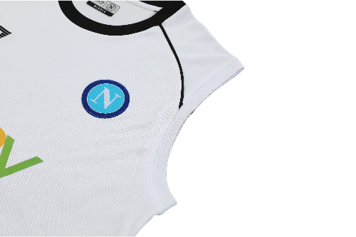 CONJUNTO TREINO NAPOLI REGATA+SHORT - BRANCO 2023/24