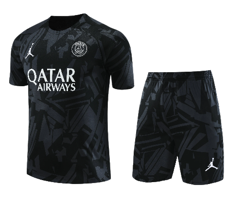 CONJUNTO TREINO PSG CAMISA+SHORT - PRETO MILITAR 2023/24