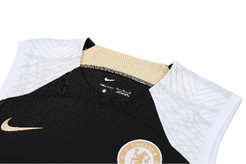 CONJUNTO TREINO CHELSEA REGATA+SHORT - PRETO/BRANCO 2022/23