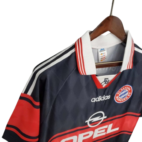 CAMISA BAYERN RETRÔ 1997/1999 PRETA E VERMELHA - ADIDAS