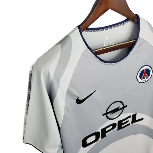CAMISA PSG RETRÔ 2001/2002 BRANCA E CINZA
