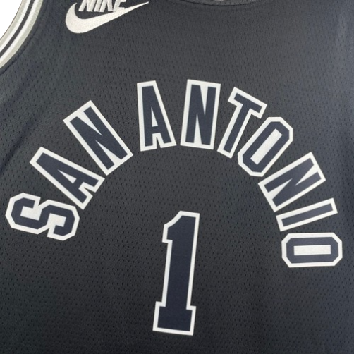 REGATA NBA SAN ANTONIO SPURS CLASSIC EDITION 22/23 VICTOR WEMBANYAMA PRETA