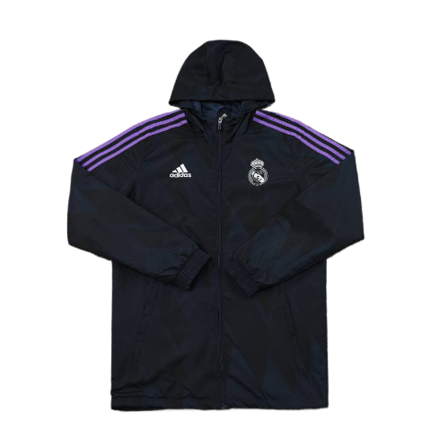 CORTA VENTO PRETO X ROXO REAL MADRID
