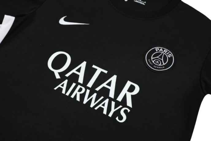 CONJUNTO TREINO PSG CAMISA+SHORT - PRETO 2023/24