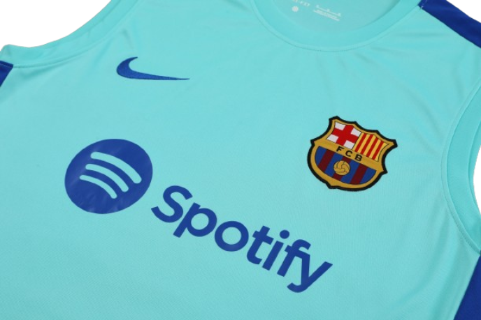 CONJUNTO TREINO BARCELONA REGATA+SHORT - AZUL CLARO 2023/24