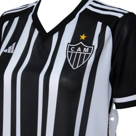 CAMISA FEMININA ATLÉTICO MINEIRO I 23/24 ADIDAS - PRETO E BRANCO