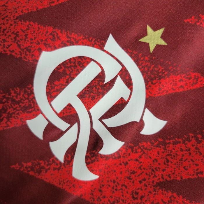 JAQUETA CORTA VENTO FLAMENGO VERMELHO DEGRADE - 23/24