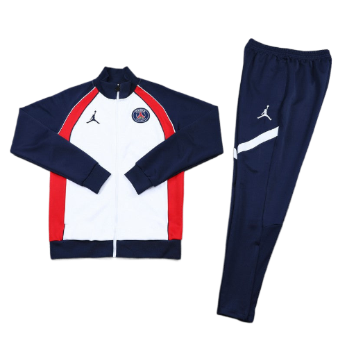 CONJUNTO TREINO PSG JAQUETA+CALÇA - BRANCO/AZUL ESCURO 2021/22