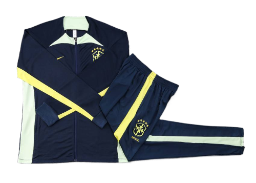 CONJUNTO TREINO BRASIL JAQUETA+CALÇA - AZUL/AMARELO 2023/24