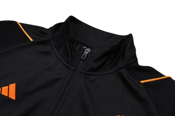 CONJUNTO TREINO INTERNACIONAL COM ZIP JAQUETA+CALÇA - PRETO 2023/24