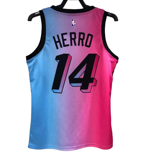 REGATA NBA MIAMI HEAT CITY EDITION 20/21 TYLER HERRO ROSA E AZUL