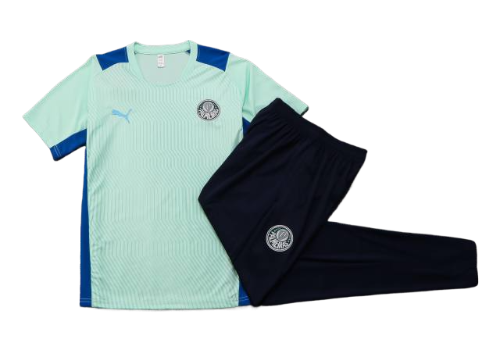 CONJUNTO TREINO PALMEIRAS CAMISA+CALÇA - VERDE/AZUL 2023/24