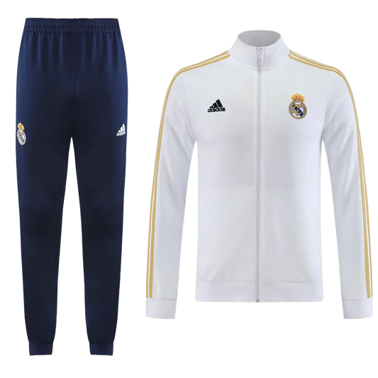 CONJUNTO TREINO REAL MADRID JAQUETA+CALÇA - BRANCO 2023/24