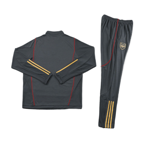 CONJUNTO TREINO ARSENAL JAQUETA+CALÇA - CINZA/OURO 2023/24