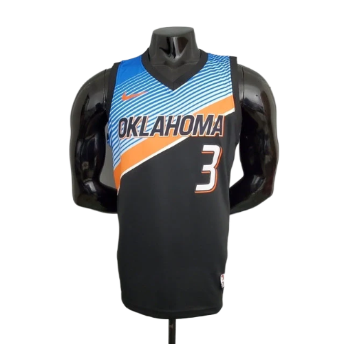 CAMISA BASQUETE NBA REGATA OKLAHOMA CITY THUNDER MASCULINA - PRETA