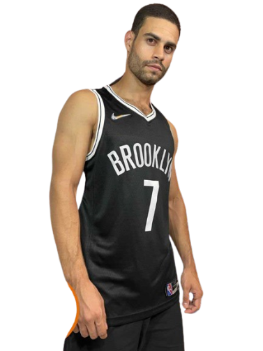 REGATA NBA BROOKLYN NETS ICON EDIÇÃO 75 ANOS KEVIN DURANT PRETA