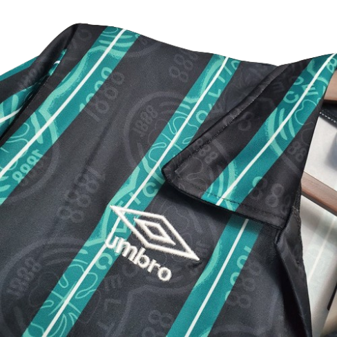 CAMISA CELTIC RETRÔ 1992/1993 PRETA E VERDE