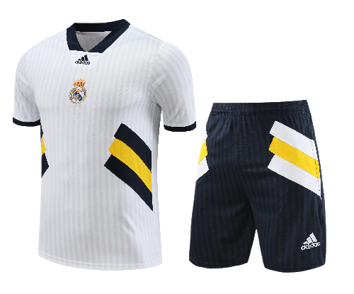 CONJUNTO TREINO REAL MADRID CAMISA+SHORT- BRANCO 2021/22