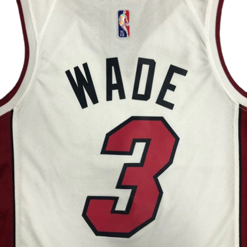 REGATA NBA MIAMI HEAT ASSOCIATION EDIÇÃO 75 ANOS DWAYNE WADE BRANCA