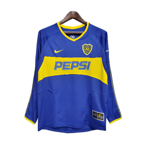 CAMISA RETRO MANGA LONGA BOCA JUNIORS 03/04