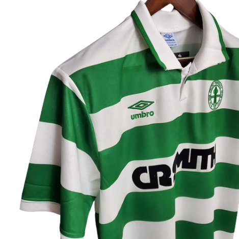 CAMISA CELTIC RETRÔ 1987/1988 VERDE E BRANCA