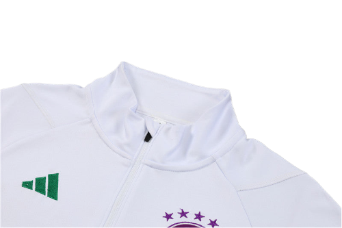 CONJUNTO TREINO BAYERN DE MUNIQUE JAQUETA+CALÇA BRANCO 23/24