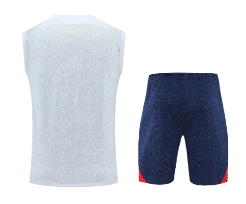 CONJUNTO TREINO PSG REGATA+SHORT - BRANCO/AZUL 2022/23