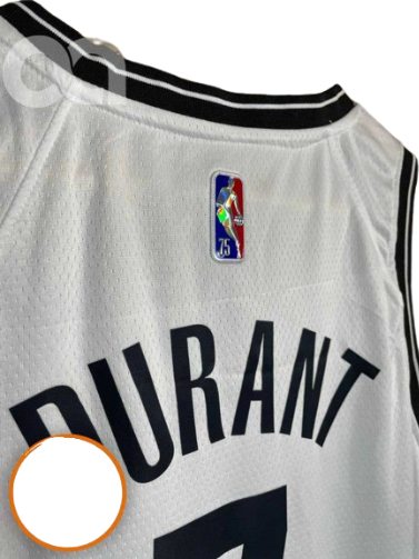 REGATA NBA BROOKLYN NETS EDIÇÃO 75 ANOS KEVIN DURANT BRANCA