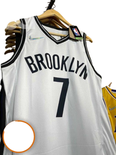 REGATA NBA BROOKLYN NETS EDIÇÃO 75 ANOS KEVIN DURANT BRANCA