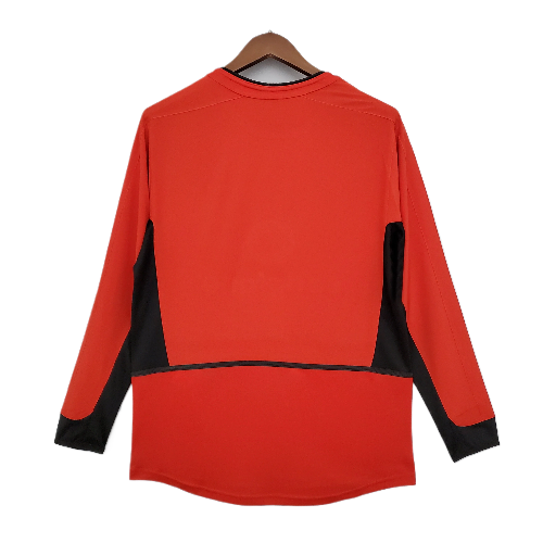 CAMISA MANGA LONGA MANCHESTER UNITED RETRO I VERMELHO - 2002/03