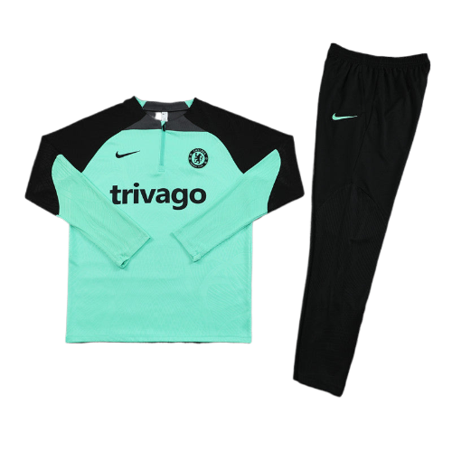 CONJUNTO TREINO CHELSEA JAQUETA+CALÇA - VERDE CLARO 2023/24