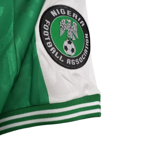 CAMISA NIGÉRIA RETRÔ 1996 VERDE E BRANCA