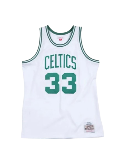 REGATA NBA BOSTON CELTICS RETRÔ MITCHELL & NESS 85/86 LARRY BIRD BRANCA