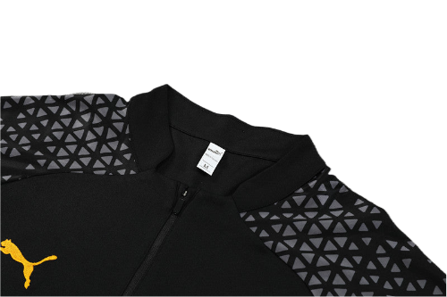 CONJUNTO TREINO MARSELHA JAQUETA+CALÇA - PRETO/AMARELO 2023/24