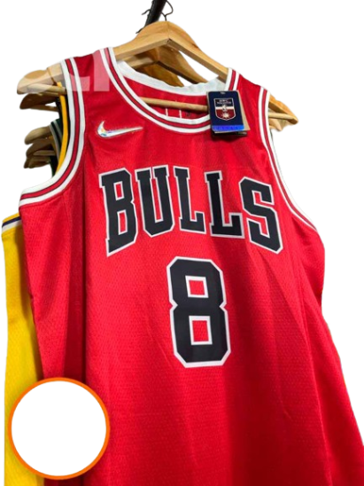 REGATA NBA CHICAGO BULLS ICON EDIÇÃO 75 ANOS ZACH LAVINE VERMELHA