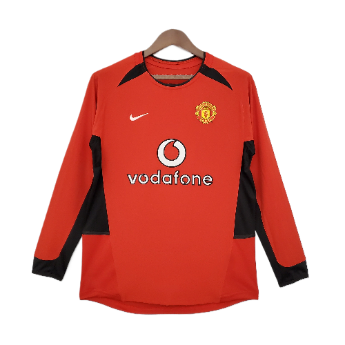 CAMISA MANGA LONGA MANCHESTER UNITED RETRO I VERMELHO - 2002/03