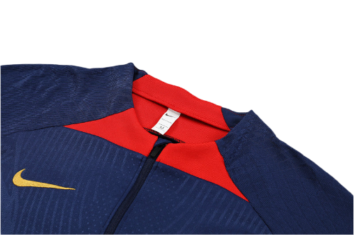 CONJUNTO TREINO PSG JAQUETA+CALÇA - AZUL ESCURO/VERMELHO 2021/22