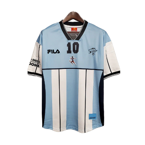 CAMISA SELEÇÃO ARGENTINA RETRÔ 2001 AZUL E BRANCA- FILA
