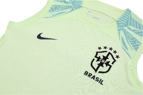 CONJUNTO TREINO BRASIL REGATA+SHORT - VERDE LIMÃO 2023/24
