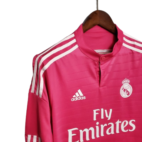 CAMISA RETRÔ MANGA LONGA REAL MADRID II - 2014/15 - ROSA