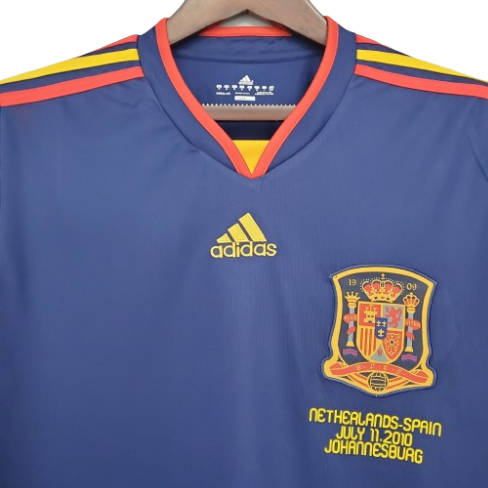 CAMISA MANGA LONGA ESPANHA RETRO II 2010 - AZUL