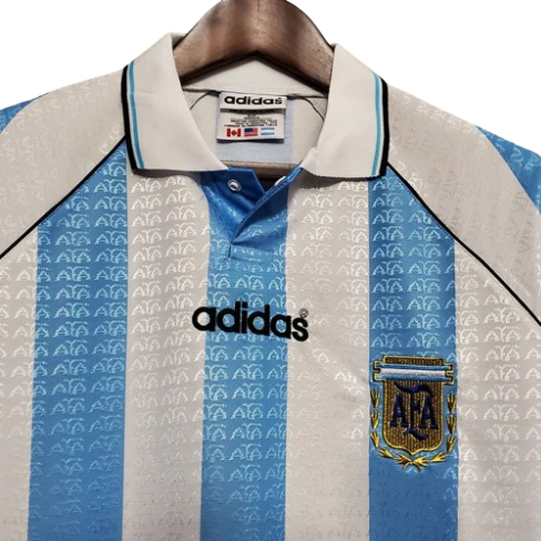 CAMISA SELEÇÃO ARGENTINA RETRÔ 1996/97 AZUL E BRANCA