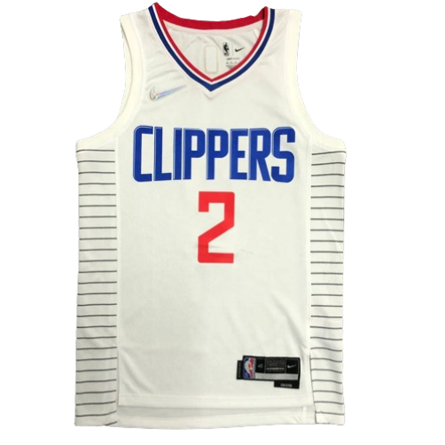 REGATA NBA LOS ANGELES CLIPPERS ASSOCIATION EDIÇÃO 75 ANOS 21/22 KAWHI LEONARD BRANCA
