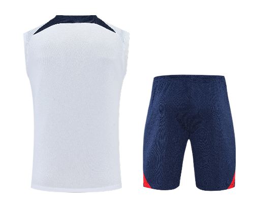 CONJUNTO TREINO PSG REGATA+SHORT - BRANCO/AZUL 2023/24