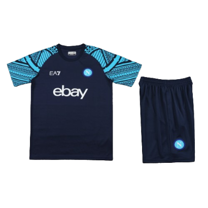CONJUNTO TREINO NAPOLI CAMISA+SHORT - AZUL 2023/24