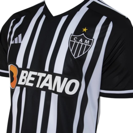 CAMISA 1 ATLÉTICO MG 23/24 ADIDAS - PRETO E BRANCO
